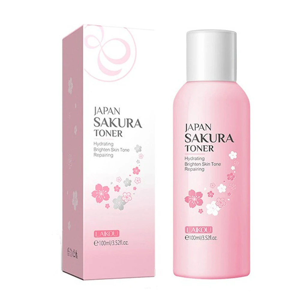 Toner Remove Acne LAIKOU Sakura Face Toner Brightening Hydrating Moisturizing Oil Control Shrink Pores Lifting Firming Serum Skin Care Products