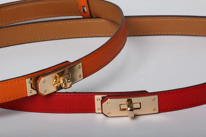 Luxury High-Quality Women's Genuine Leather 1.8cm Wide Belt