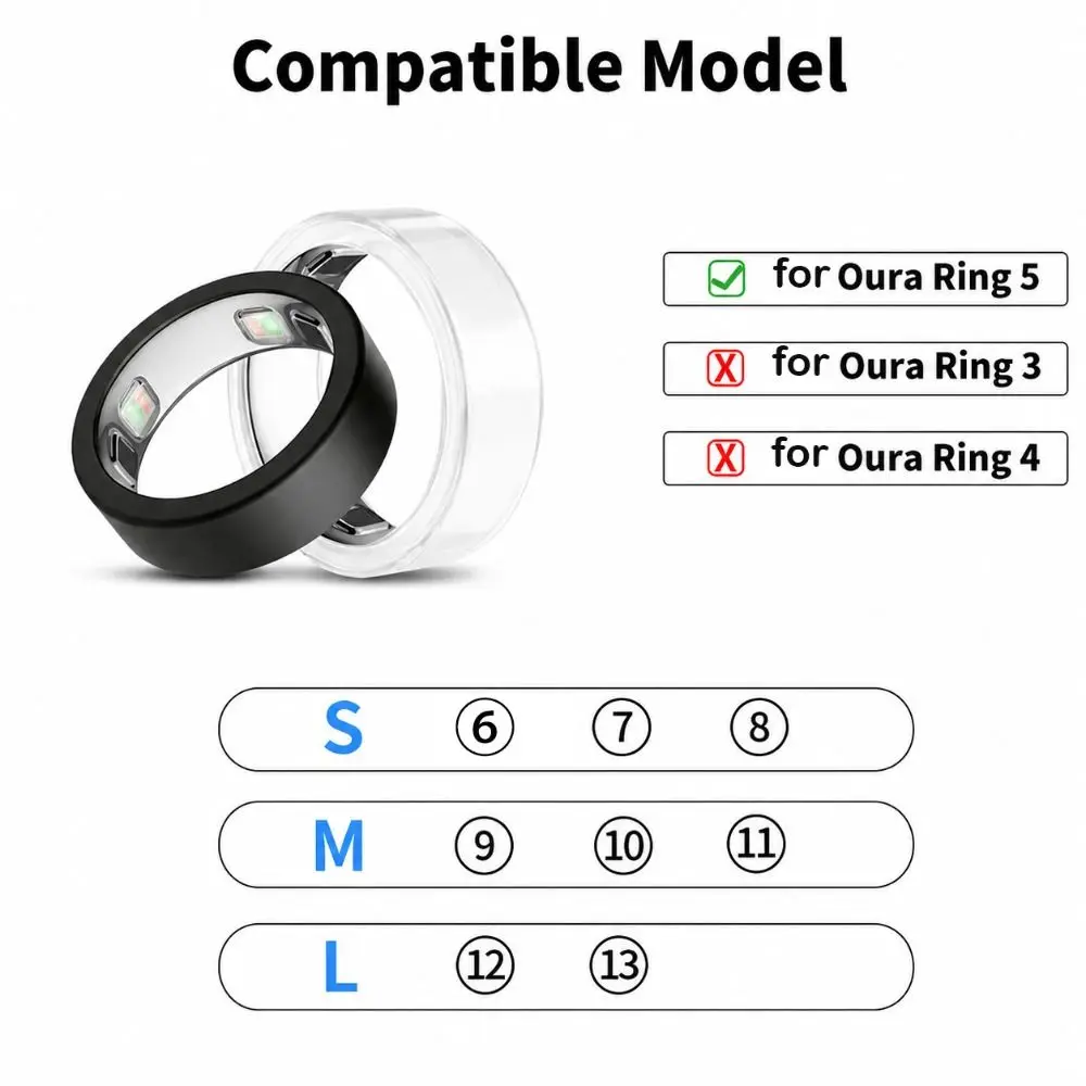 Nuova Cover Morbida in Silicone Elastico Anti-Graffio, Accessorio Protettivo per Oura Ring 5, per Anello Smart da Allenamento - immagine 4