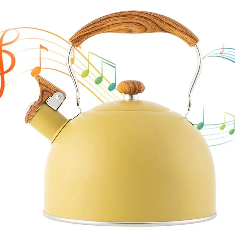 

Stove Top Whistling Tea Kettle Retro 2.5L Stainless Steel Tea Kettle For Stove Top Tea Kettle Stovetop For Induction Electric