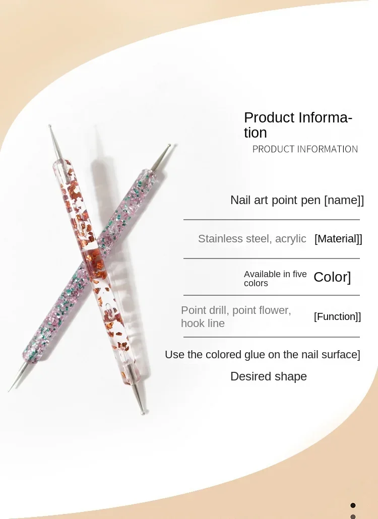 Nail Art Brush Design Tip Painting Drawing Carving Dotting Pen FlatFan Liner Acrylic Gel UV Polish Tool Manicure Dotting Tools