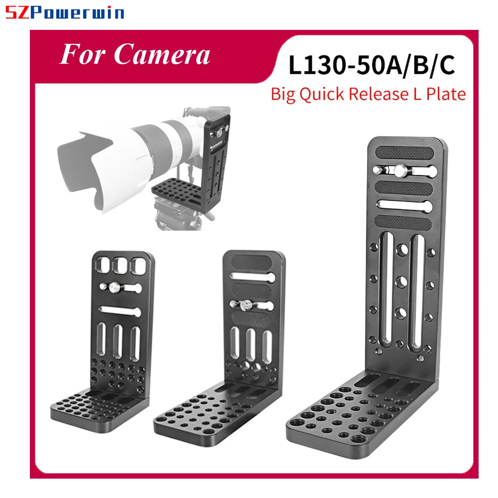 Camera Tripod L Plate 1/4" Screw Adapter Mount Universal Vertical Shot Quick Release For Camera Tripod Stabilizer Gimbal Ballhead, camera tripod plate,camera l plate