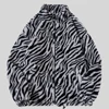 Hip Hop Winter Zebra Stripes Jackets Mens Fleece Harajuku Fuzzy Zipper Coat Jackets for Mens Clothes Oversized Streetwear Jacket 2