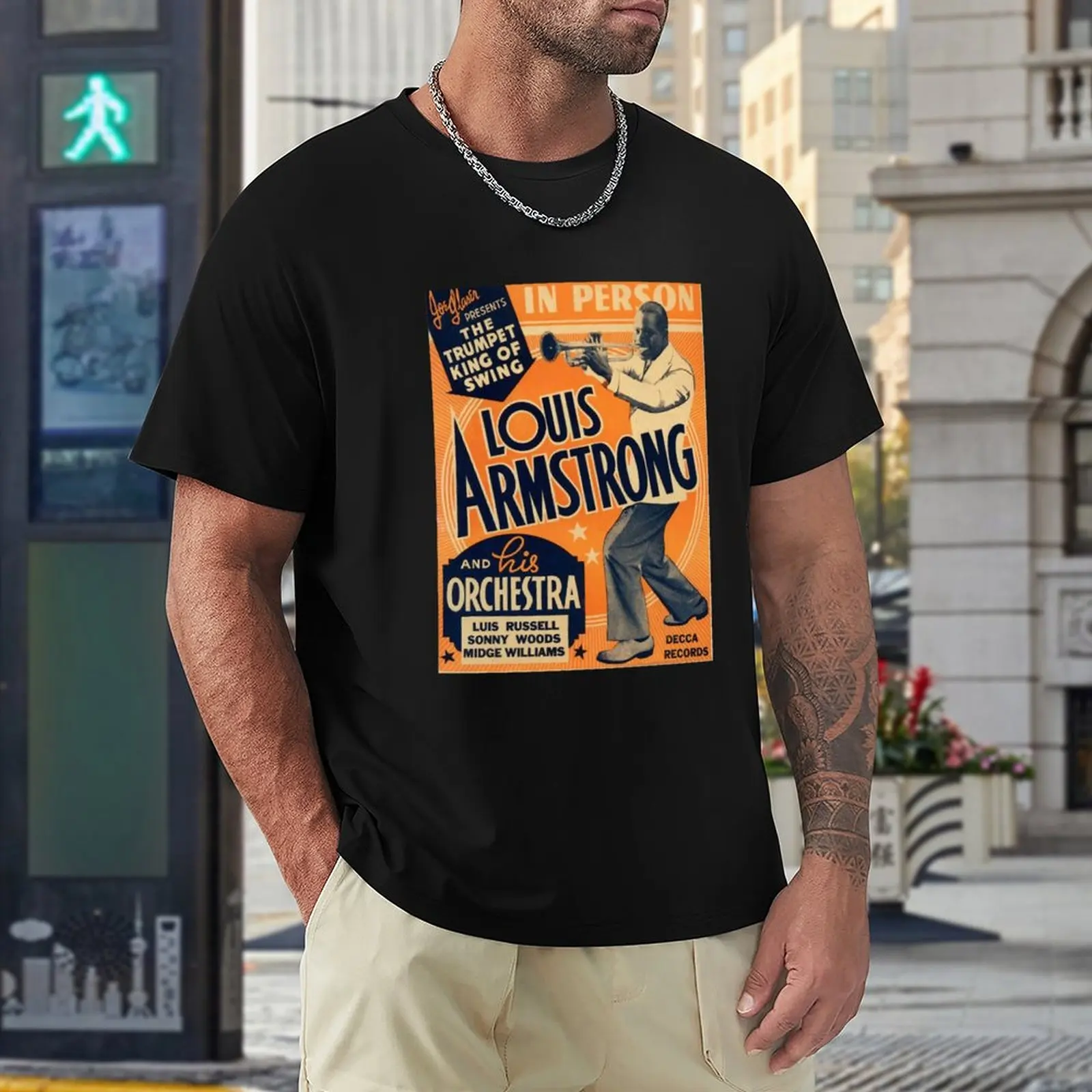 louis armstrong t shirt men