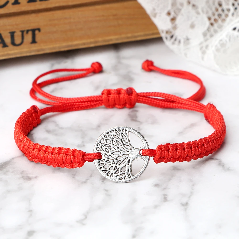 Handmade Charm Bracelets For Women Men Tree of Life Yoga Wrap Braided Adjustable Bracelet&Bangle Friendship Fashion Jewelry Gift