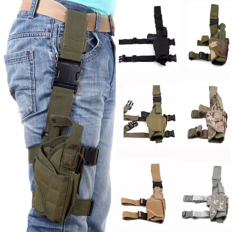 Étui de jambe Tornado tactique pour pistolet Airsoft, pochette de jambe tombante, sangle magique réglable pour pistolet universel