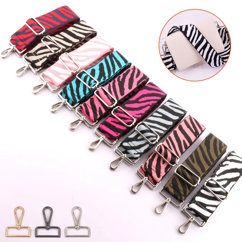 Zebra pattern 5CM wide Bag Straps Women Shoulder Messenger Bags DIY Adjustable Strap Bag Part Accessories Female Handbag Strap