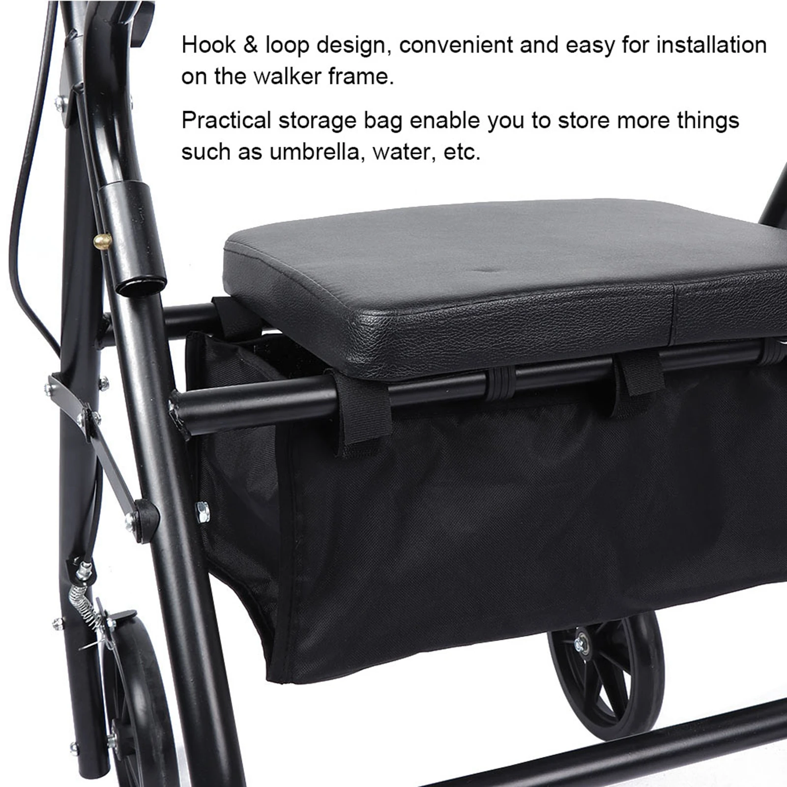 4 Wheeled Walker Rollator Wheelchair Frame Replacement Storage Bag Walker Bag Wheelchair Frame Storage Bag Wheelchair Frame Bag 2
