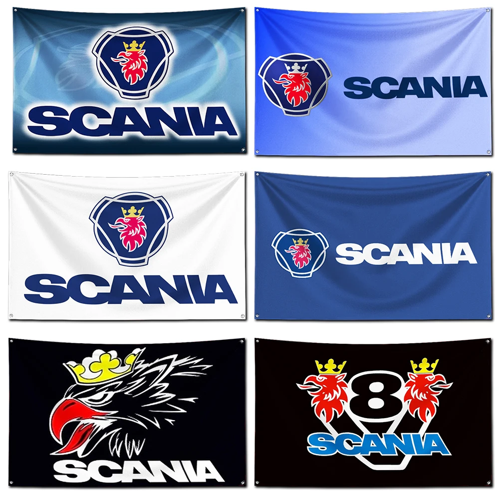 

90x150cm Ft Scanias Flag Polyester Printed Car Banner for Decor