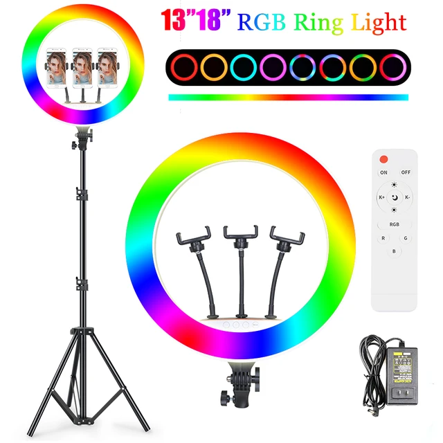 Aro Luz Led Fria Grande 26cm Profesional Fotografía Videos