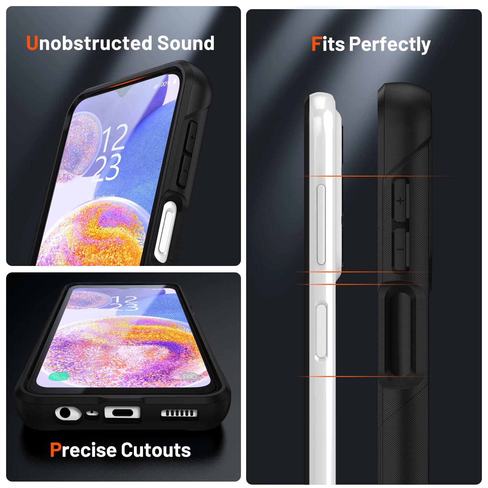 Durable Shockproof Armor Phone Case with Soft TPU Frame and Hard Plastic Back Cover
