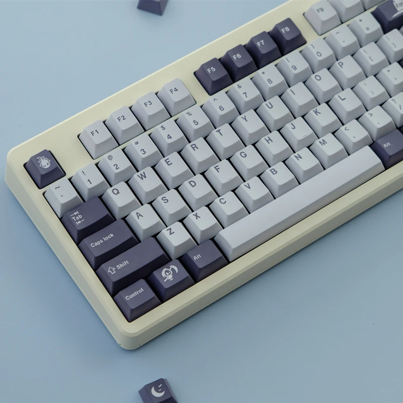Gmk Midnight Keycaps Grupo Perfil de Cereja Pbt Sublimação de Corante 61 64 68 75 87 104 129 Chaves - Imagem 5