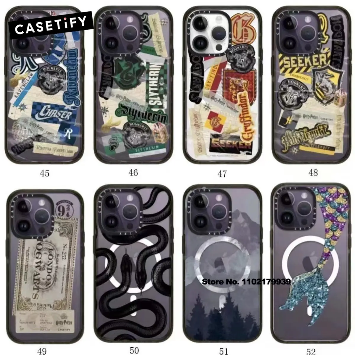 CASETIFY Black Snake King Magsafe Wireless Charging Cases for