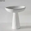 Minimalist White Wood Trays Decorative Cake Stand Fruit Bowl Snack Dessert Plate Fruits Plate Coffee Table Home Fruit Tray 4