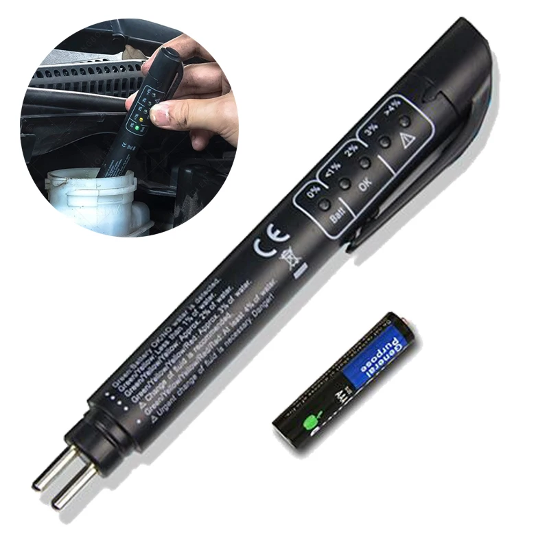 

Universal Car Brake Fluid Tester Diagnostic Tools 5 LED Accurate Oil Quality Vehicle Brake Fluid Testing Tools Car Accessories