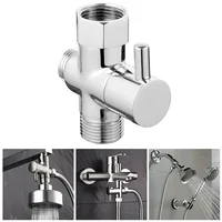 3 Way Switch Faucet G1/2inch Valve Adapter Shower Diverter Valve Faucet Shower Tap Connector Splitter Bathroom Accessories 1