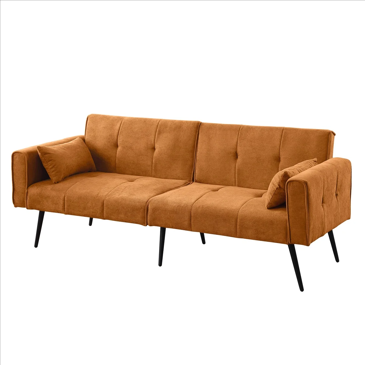 Futon-Schlafsofa, modernes 68-Zoll-Futon-Couch mit umwandelbarem Bett, Schlaf-Wohnzimmermöbel-Futon-Set – passend für kleine Räume – Detail 24