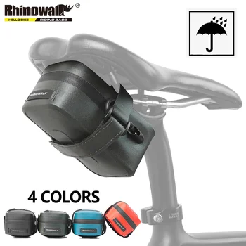 Rhinowalk 자전거 새들 시트포스트 가방, 패니어 0.4L 충격 방지 방수 MTB 사이클링 리어 팩, 테일 파우치 액세서리