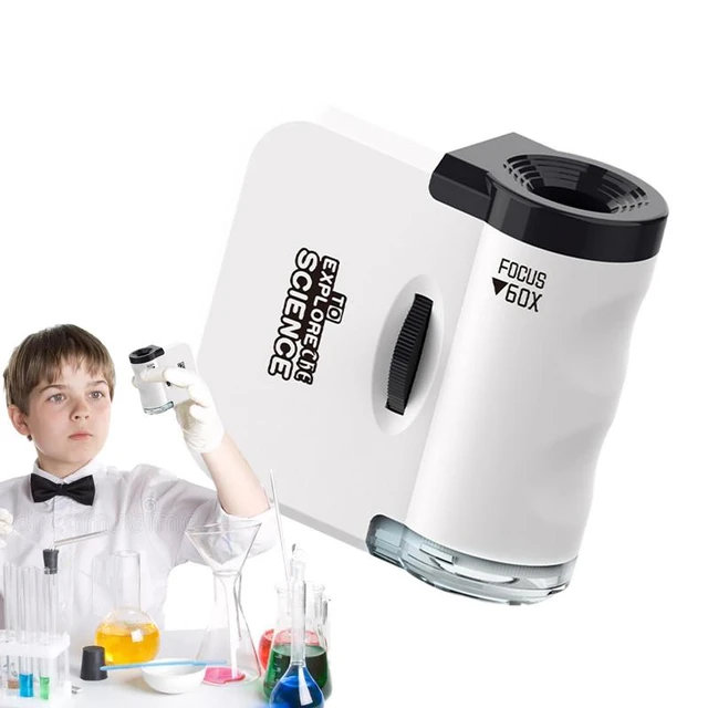 Mini Microscope Portable avec Lumière LED Lumineux De Poche Aliexpress