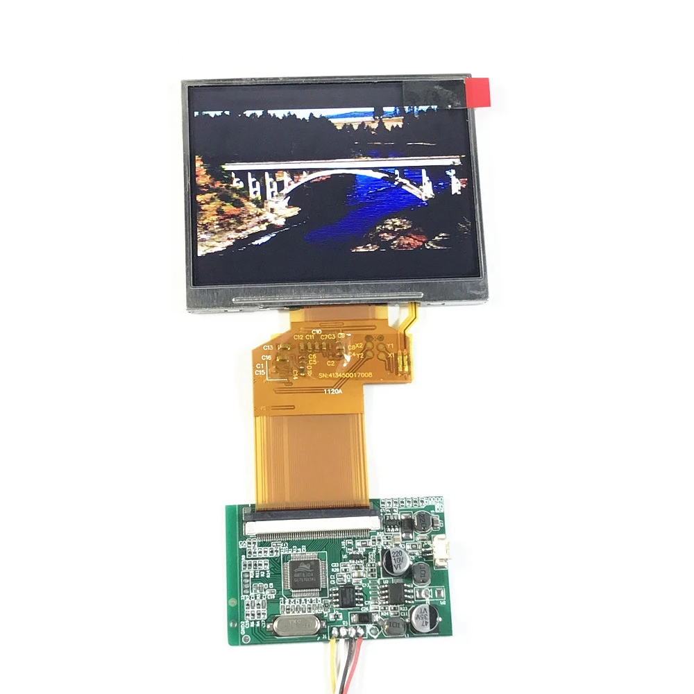 3.5 TFT LCD 디스플레이 모듈 키트 LQ035NC111 320*240 자동차 반전 시스템, 산업, 악기 용 드라이버 보드의 2 웨이 AV