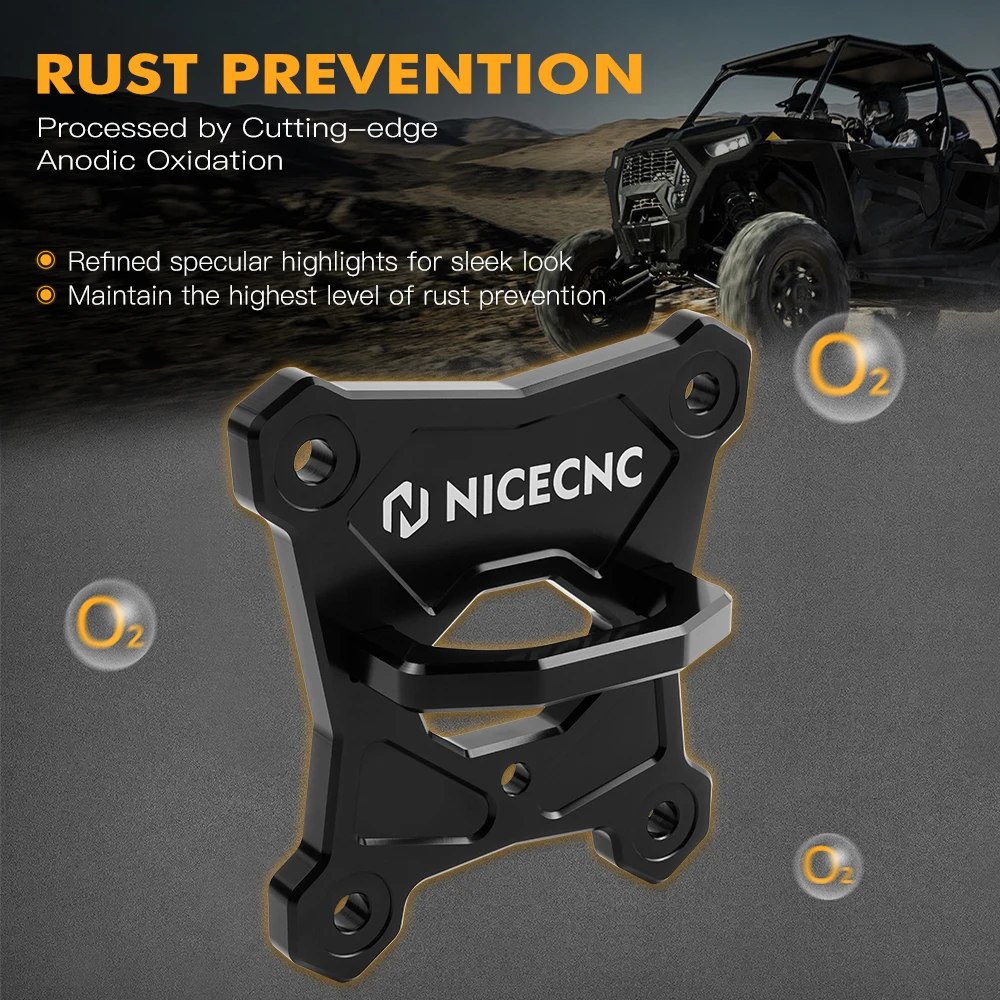Für Polaris RZR XP 1000 Hintere Radiusarmplatte UTV RZR XP TURBO 2017–2021, abnehmbare Anhängerhaken-Abschleppwerkzeuge – Detail 9