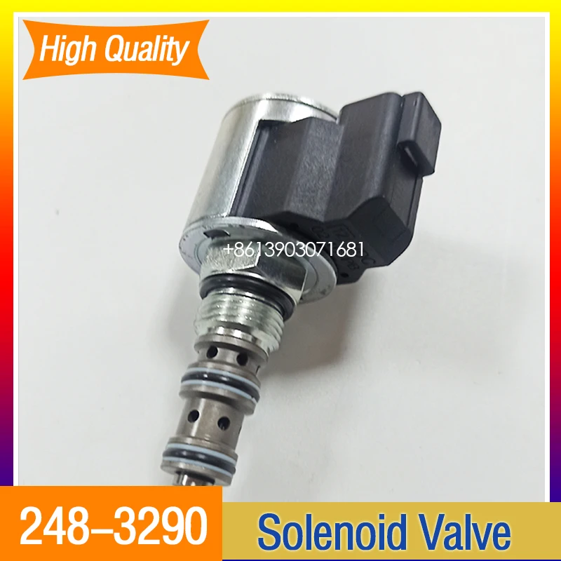 248-3290 Engine Stop Solenoid 2483290 Excavator Accessories Solenoid Valve for Caterpillar 414E 416E 953C