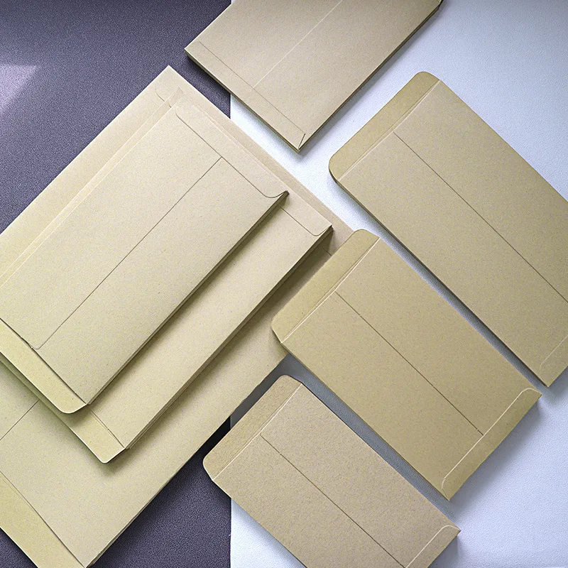 Yellow blank letterless 2/3/5/79 A4 kraft paper thickened invoice envelope kraft paper bag fixed printing production packaging