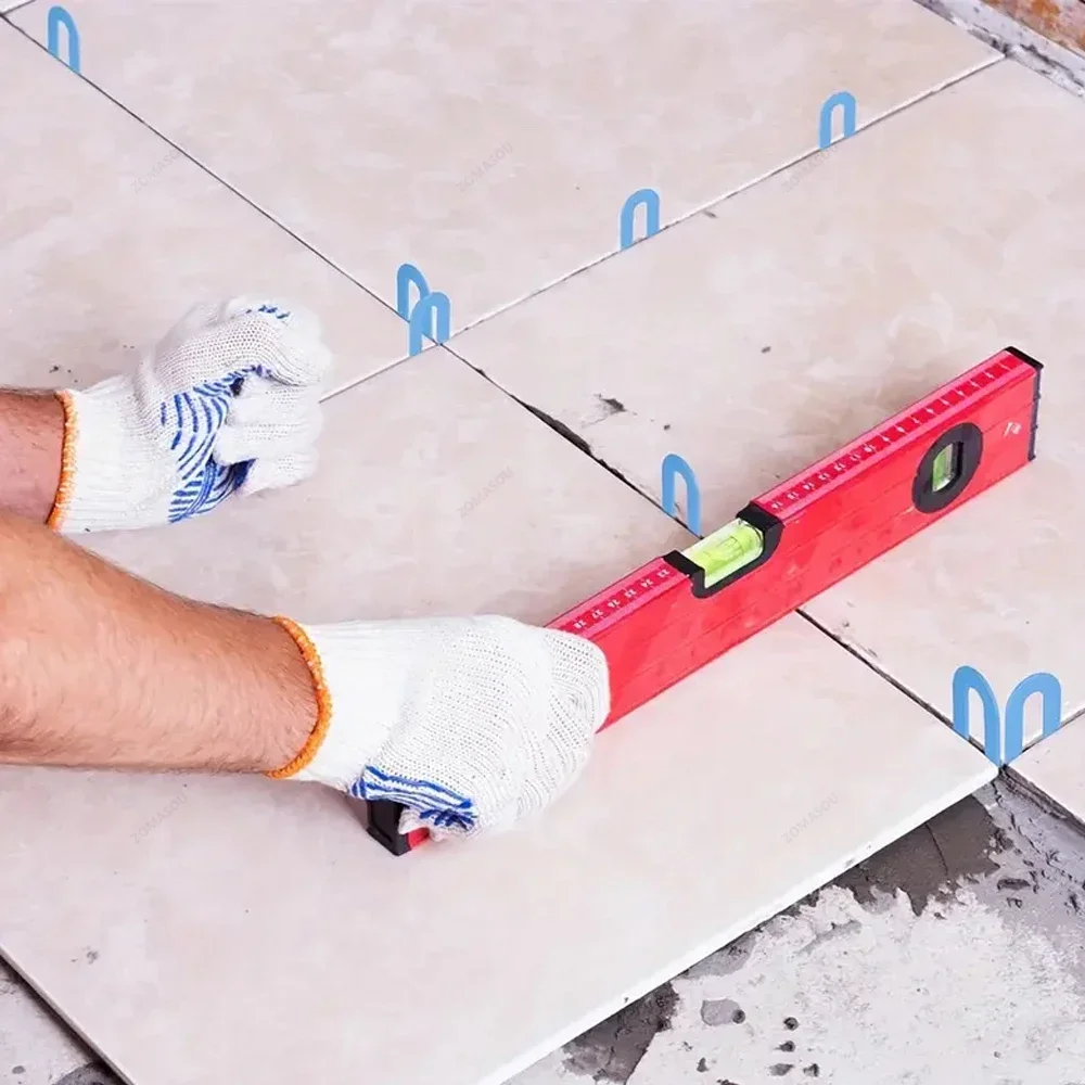 Tile spacers tile leveling clips tile leveling tools 100/200Pcs Reusable U-Shape Ceramic Spacers Tile Clips Leveling System Wedge Floor Wall Tile Gap Fixing Construction Tools
