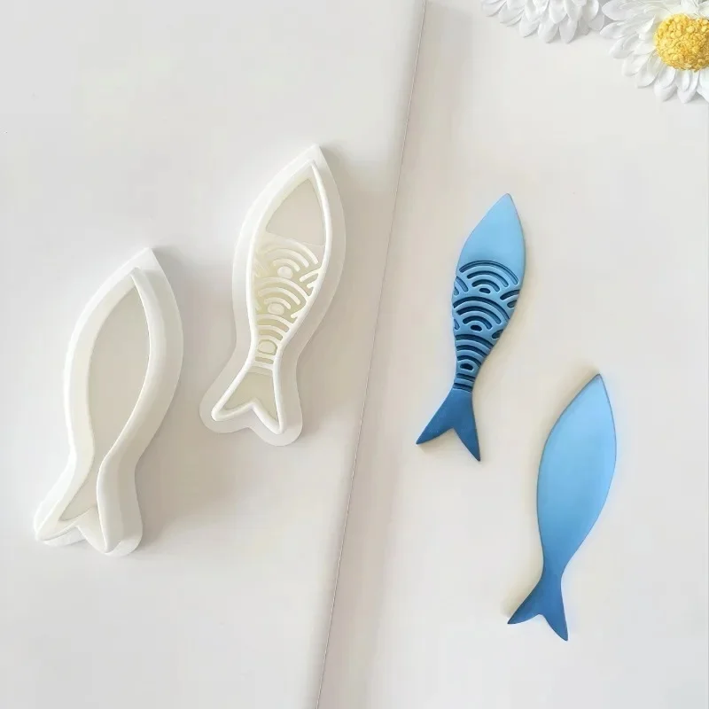 물고기 시리즈 귀걸이 폴리머 클레이 커터 돌고래 고래 정어리 도자기 금형 DIY 쥬얼리 펜던트 모양 누르면 점토 도구