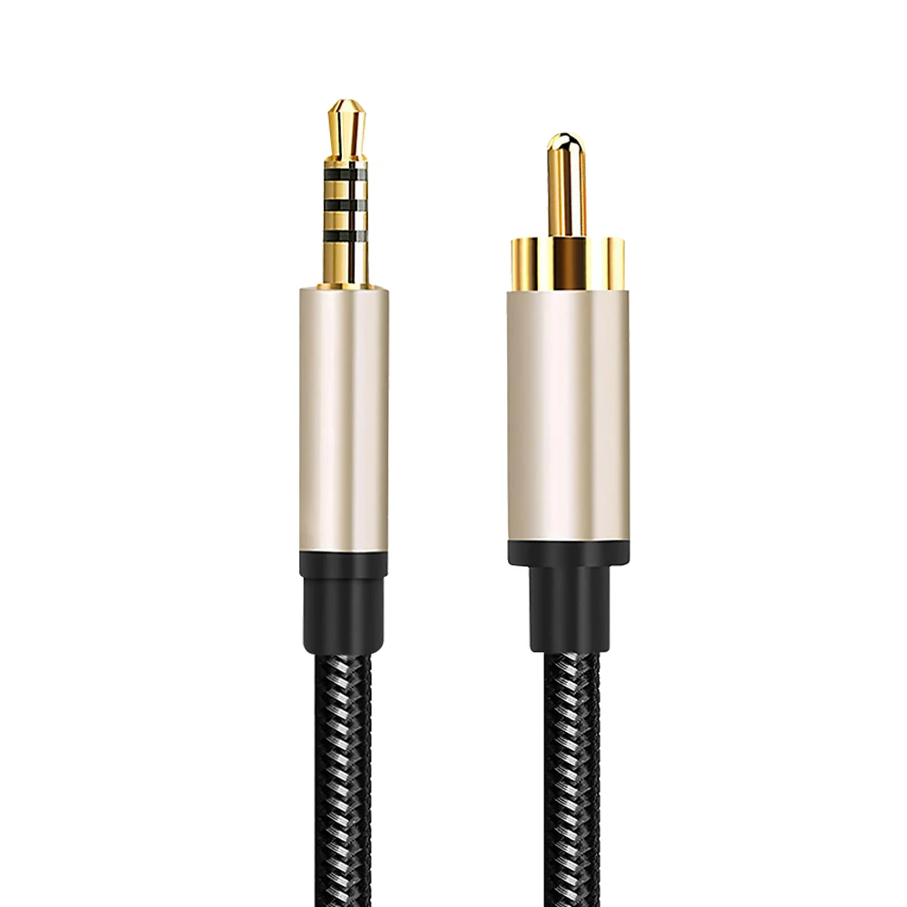 Premium Audio Cable - 3.5mm to RCA Coaxial Adapter, Multiple Lengths Available