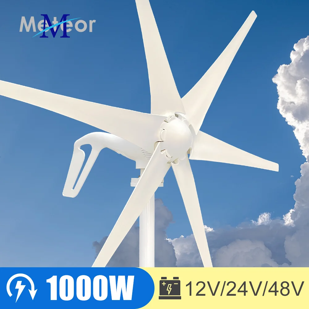 600w 800w 1000w Wind Turbine Generator Windmill 12v 24v Home Appliance Camping Free Energy Power Generator With MPPT Controller solar wind generator wind turbine charge controller