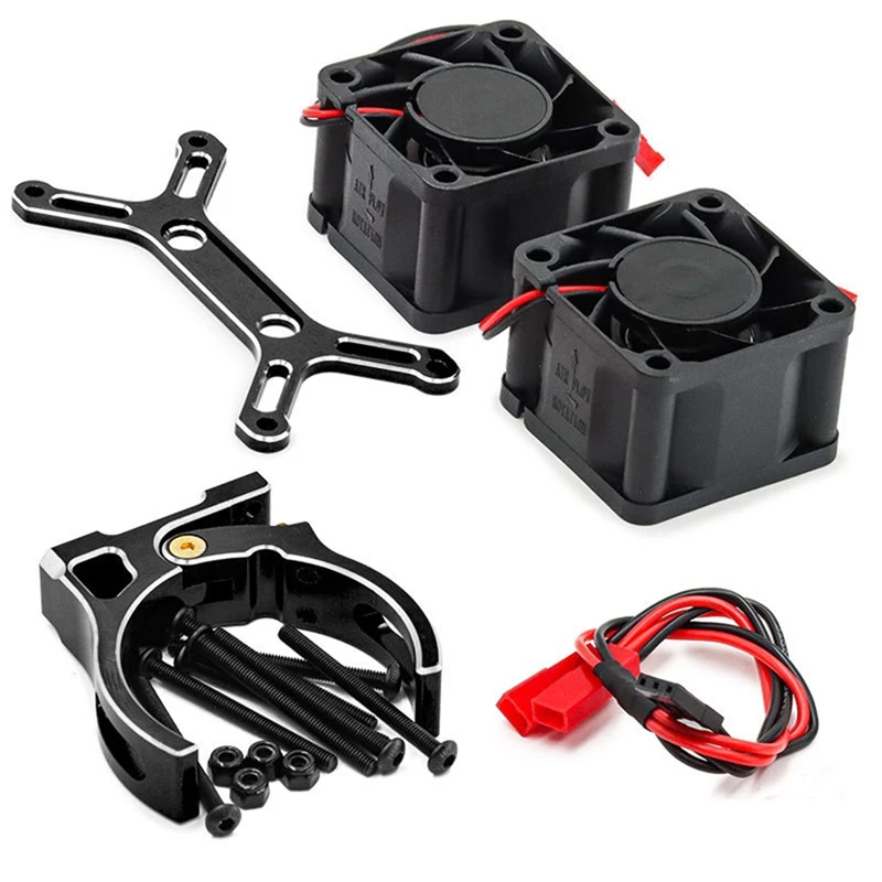 RC Car Upgrade Dual Cooling Fan 4985 1717 Motor Heat Sink Kit For 1/5 Traxxas X-Maxx 6S 8S Arrma KRATON Outcast micro motor