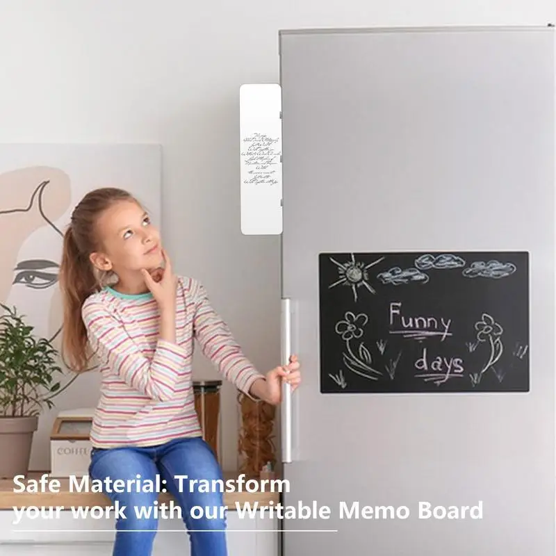 1PC Dry Erase Magnetic Monitor Message Memo Board For Sticky Notes Tabs Phones PC Screen Computer Monitors Side Panel Planner