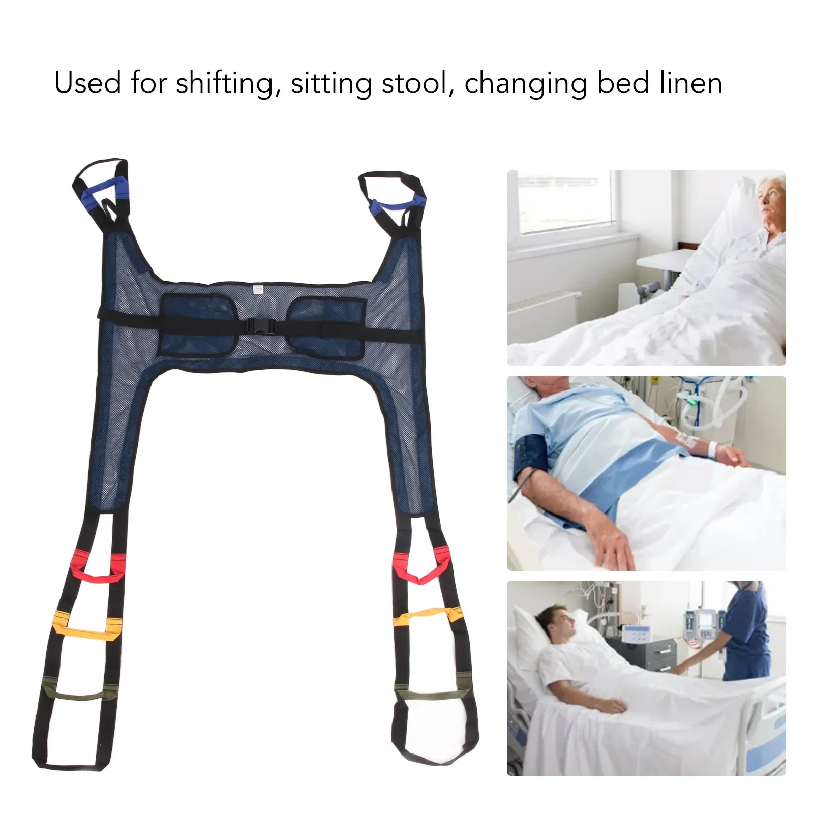 

Household Lift Sling Transfer Belt Bed Wheelchair Spreader Lifter Strip Blanket for Elderly Disabled Paralyzed Patient Shift Aid