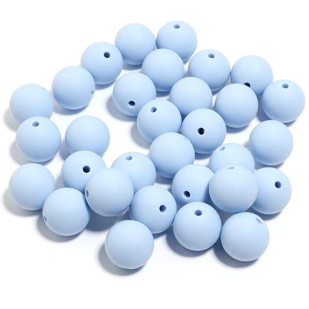 Set of 20 Candy-Colored Round Silicone Beads for DIY Jewelry and Accessories