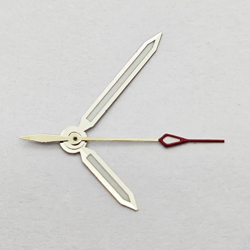 Elegant Luminous Watch Hands in Mixed Metallic Tones