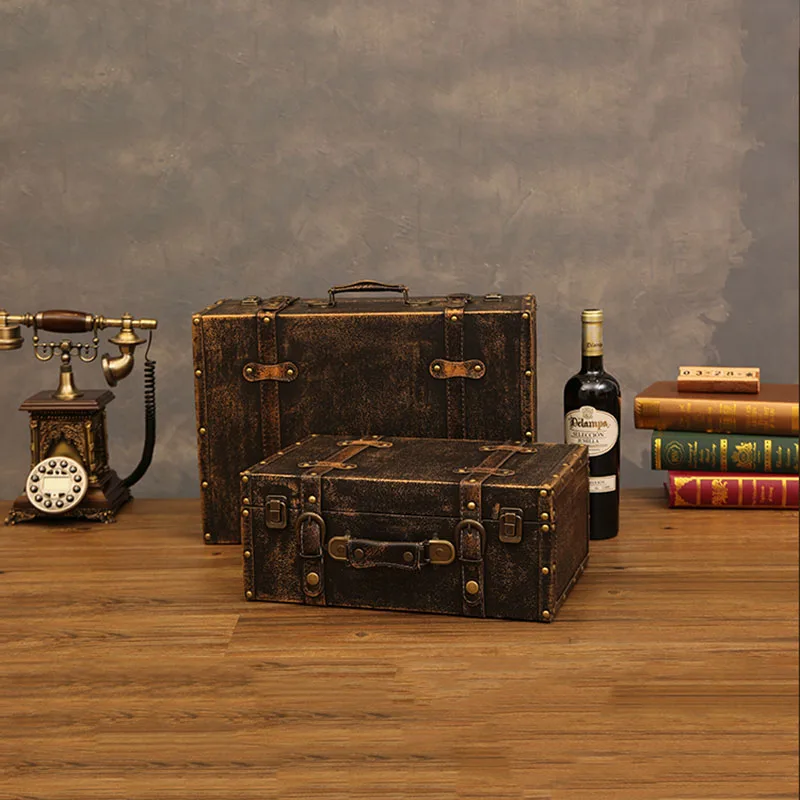 Customized Vintage Old Suitcase Leather Home Clothing