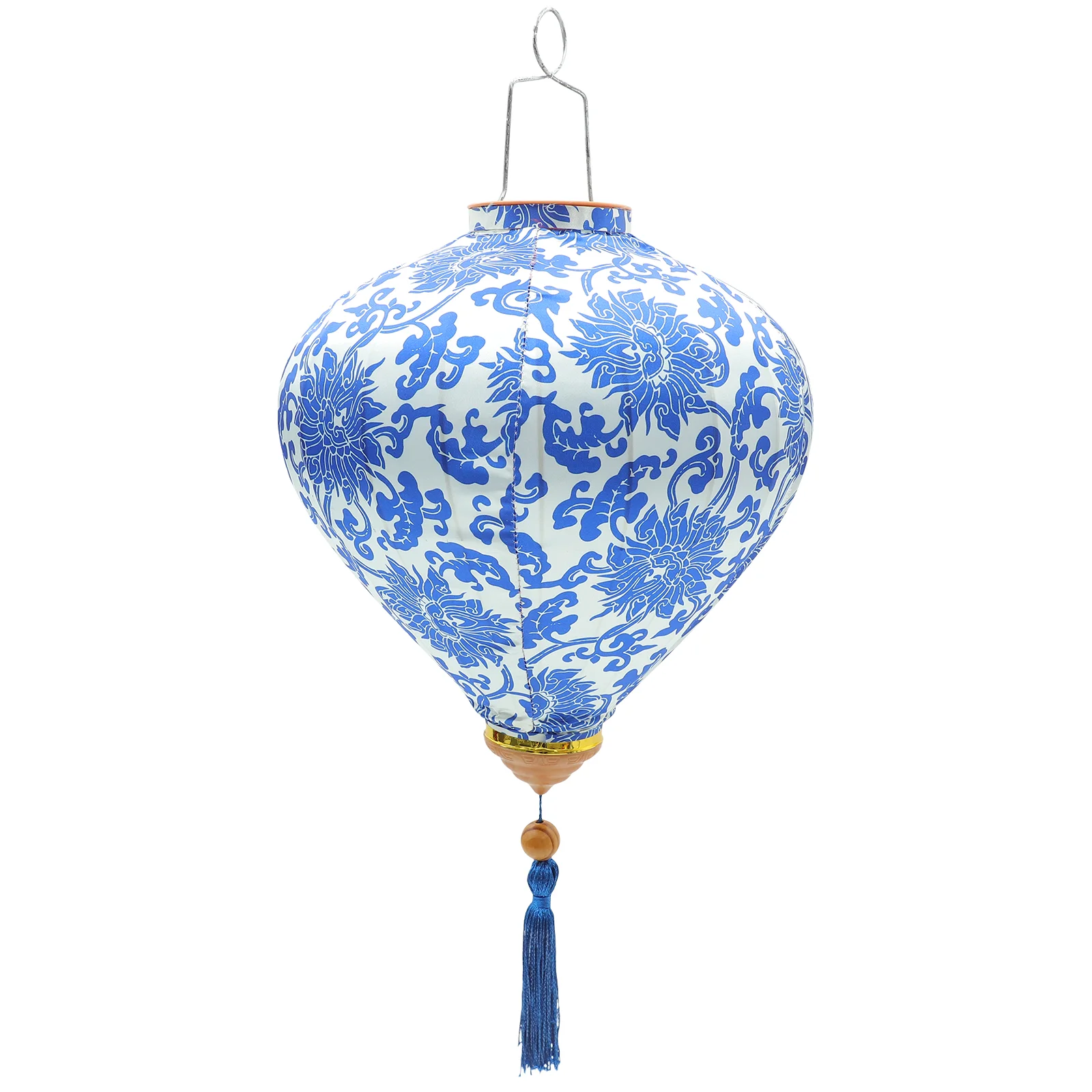 

Vietnamese Oval Silk Lantern Chinoiserie Chinese Japanese Lanterns Lampshade Tassel Oriental Lantern