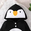 0-18M Toddler Baby Girls Boys Rompers Penguin Shape Buttons Hooded Long Sleeve Romper Winter Fall Clothes 4