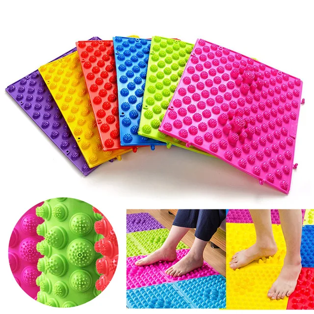 6 Pcs  Foot Massager Durable Reflexology Foot Massage Pad Toe Pressure Blood Circulation Plate Mat  Walking Yoga Mats Pad 1
