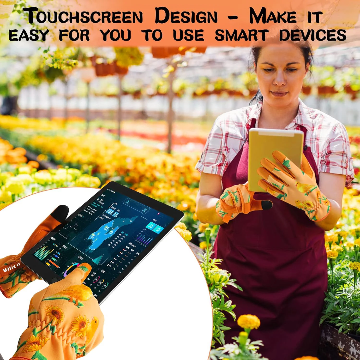 1 Pair Gardening Gloves Rose Pruning Thorn Proof Gloves With Long Forearm Protection Gauntlets For Digging Planting Garden Tool