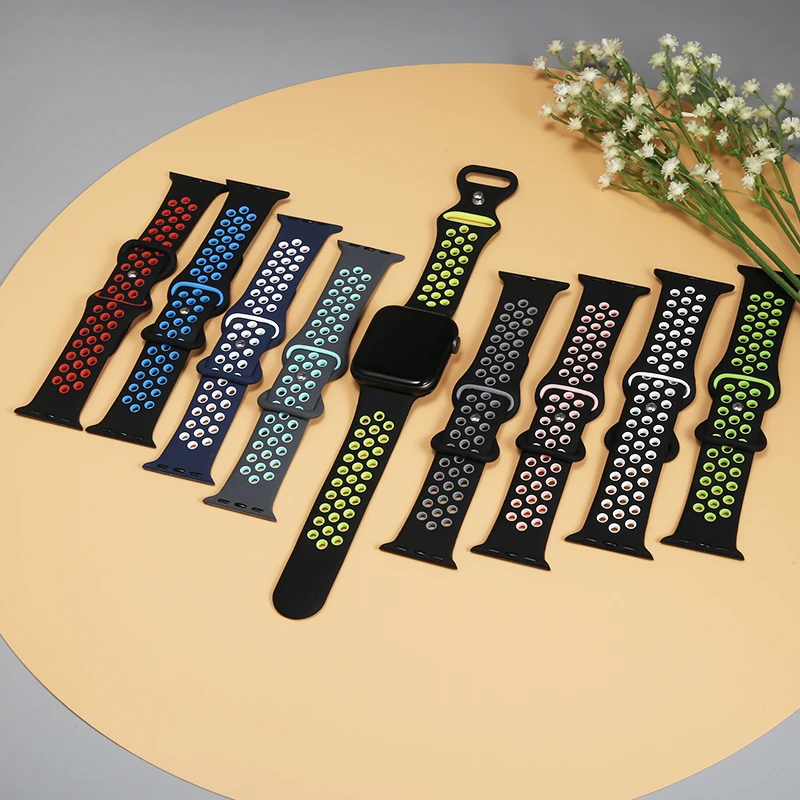 Premium Sport Silicone Strap for Apple Watch - Sleek and Comfortable Design