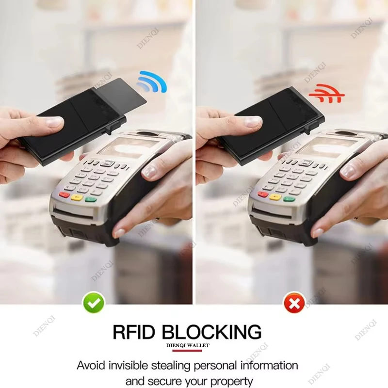 Luxurious RFID Metal Card Holder - Slim Minimalist Wallet