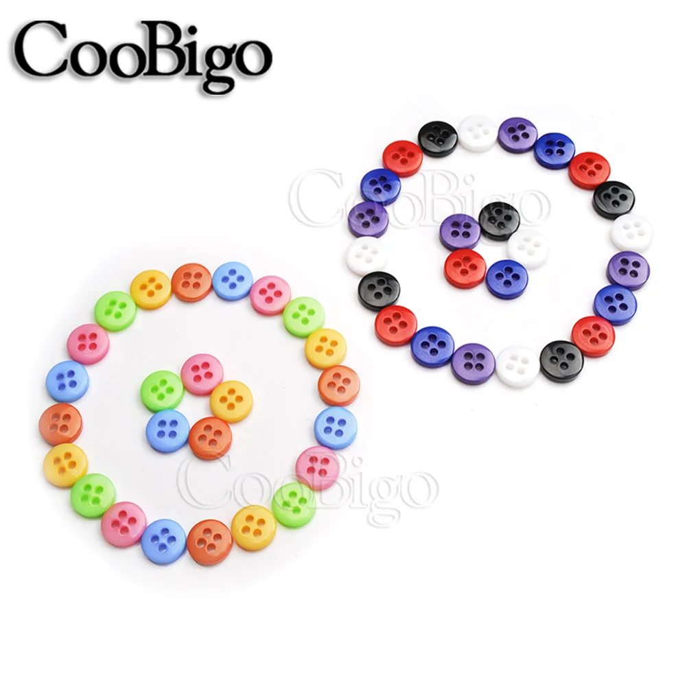 100 Pièces Couleurs Assorties Boutons De Résine Pour Le