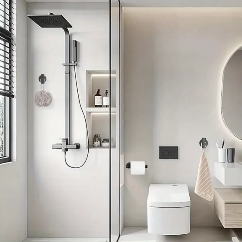 3Pcs Bathroom Hardware Set Stainless Steel Bathroom Accessories Set Includes Towel Holder And Toilet Paper Holder-Saving Design