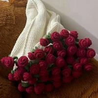 1pcs Finished Flower Bouquet Blanket Soft and Lightweight Knitted Throw Blankets for Birthday Wedding Valentine’s Day Home Decor