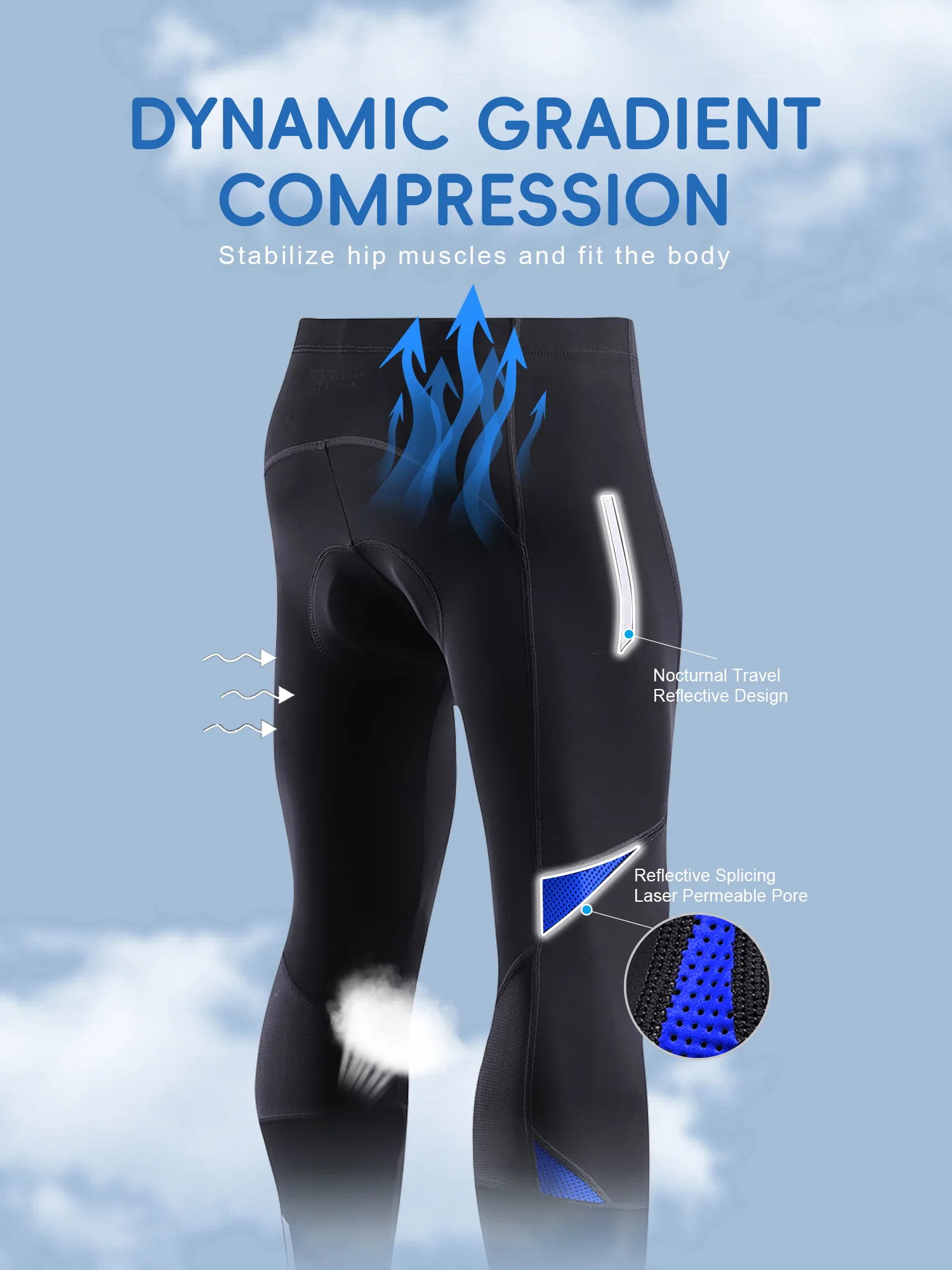 Men's Cycling Pants With Thick Silicone Seat Cushion And Quick Drying Mountain Bike Riding Pants cycling pants