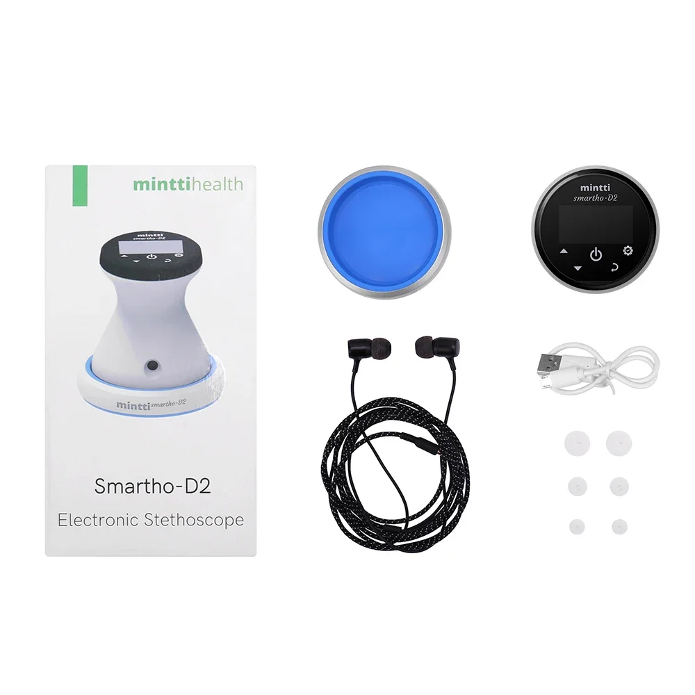 100x Bluetooth Digital Stethoscope Charge Stethoscope Audio Amplification Respiratory Diseases Pneumonia Asthma