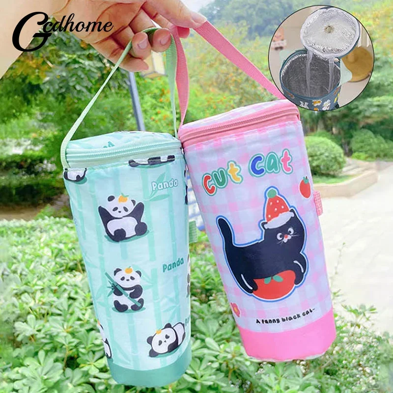Eco-Friendly Insulated Milk Tea Tote Bag - Portable Heat Preservation Handbag