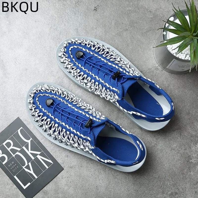 Men\'s Beach Sandals Round Toe Lightweight Waterproof Comfortable Fashionable Breathable Fashion Non-slip Shoes Summer Large Size